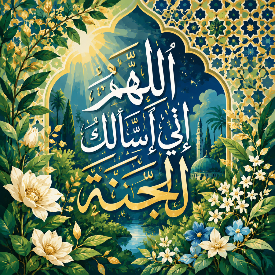 لوحة اللهم إني أسألك الجنة