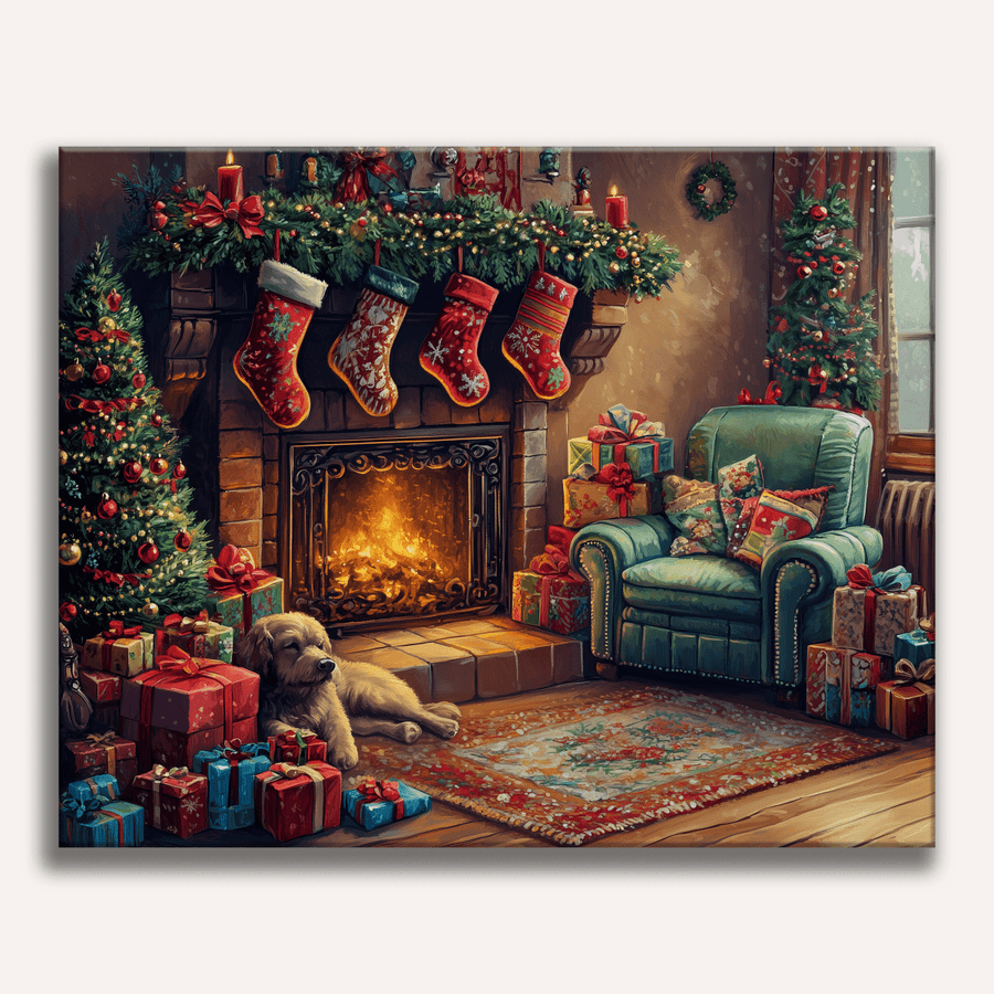 لوحة Christmas Fireplace