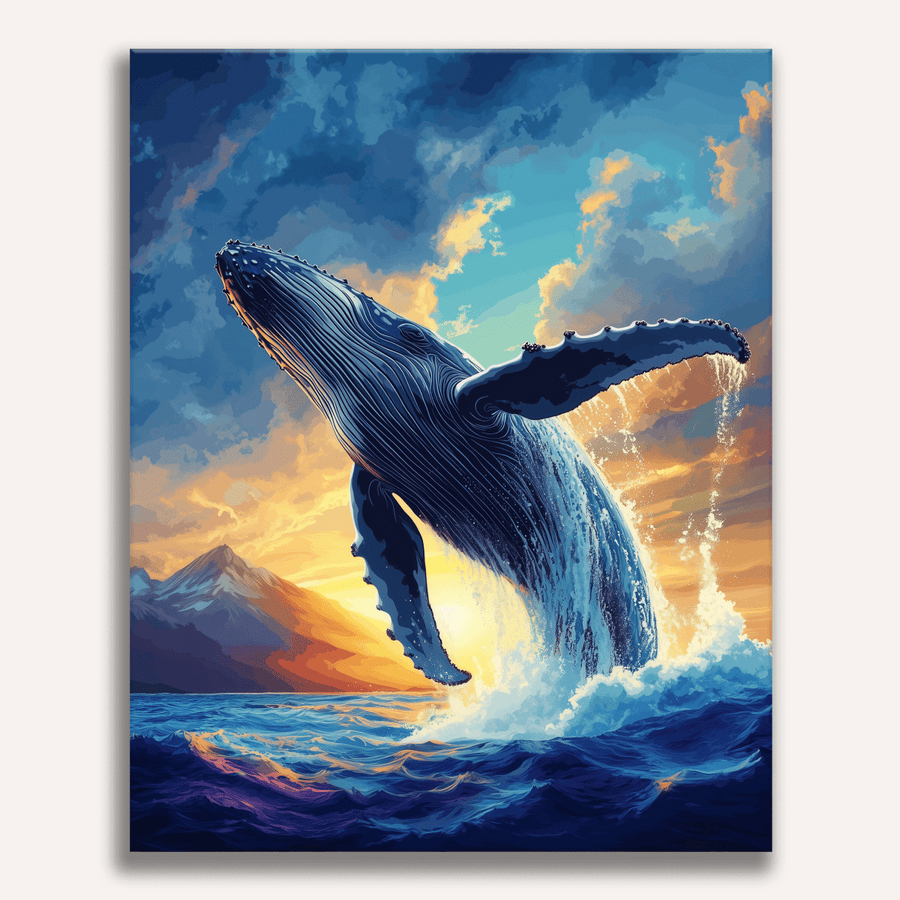 لوحة Leaping Humpback