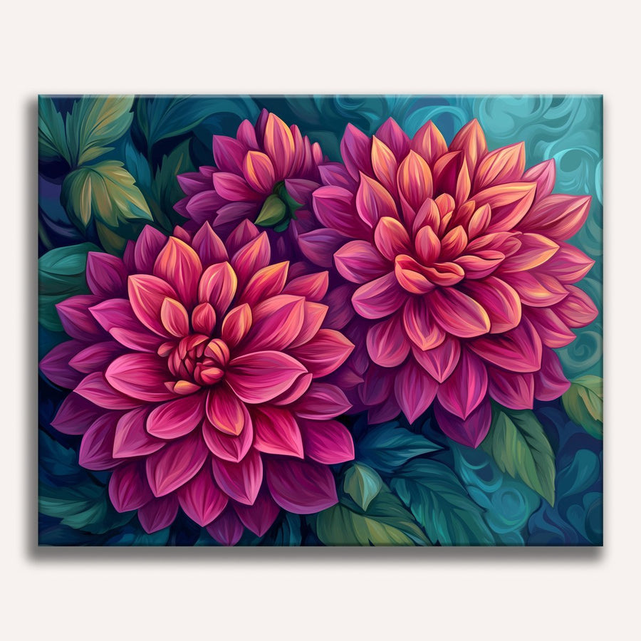 لوحة Scarlet Dahlias