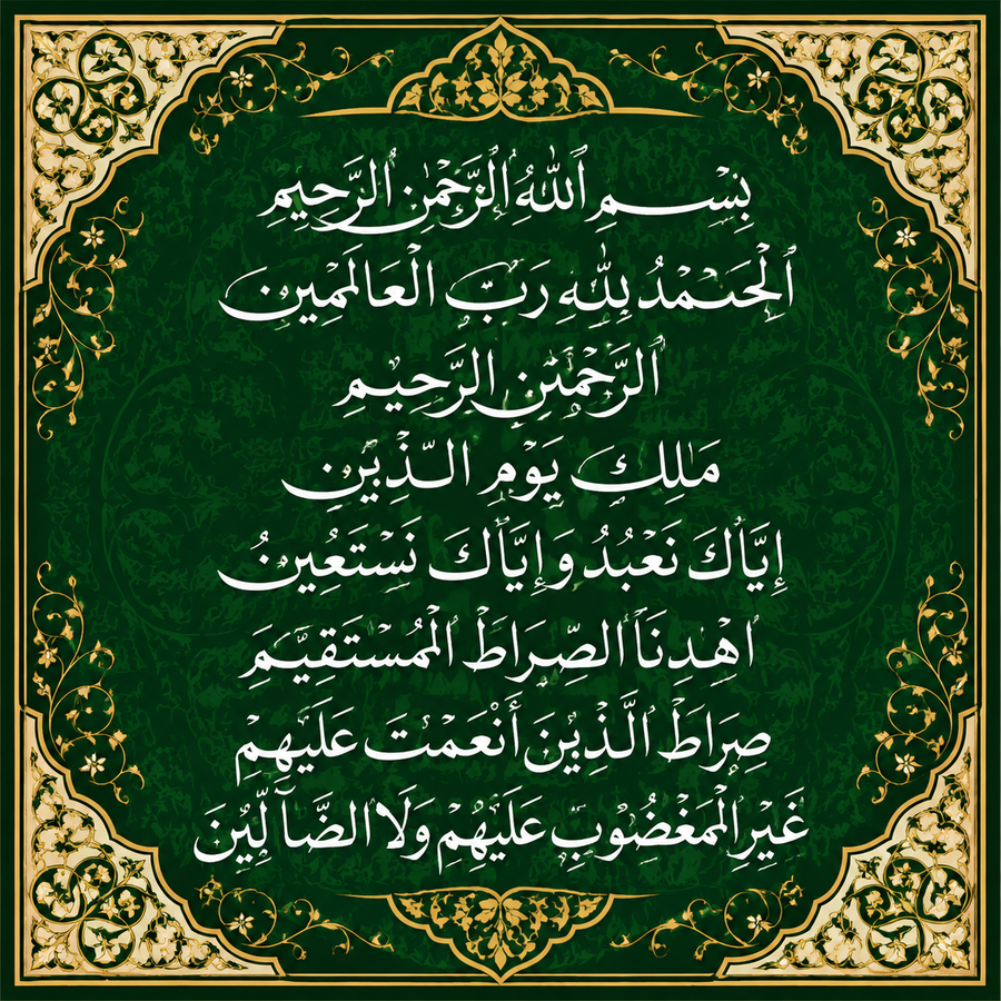 لوحة سورة الفاتحة