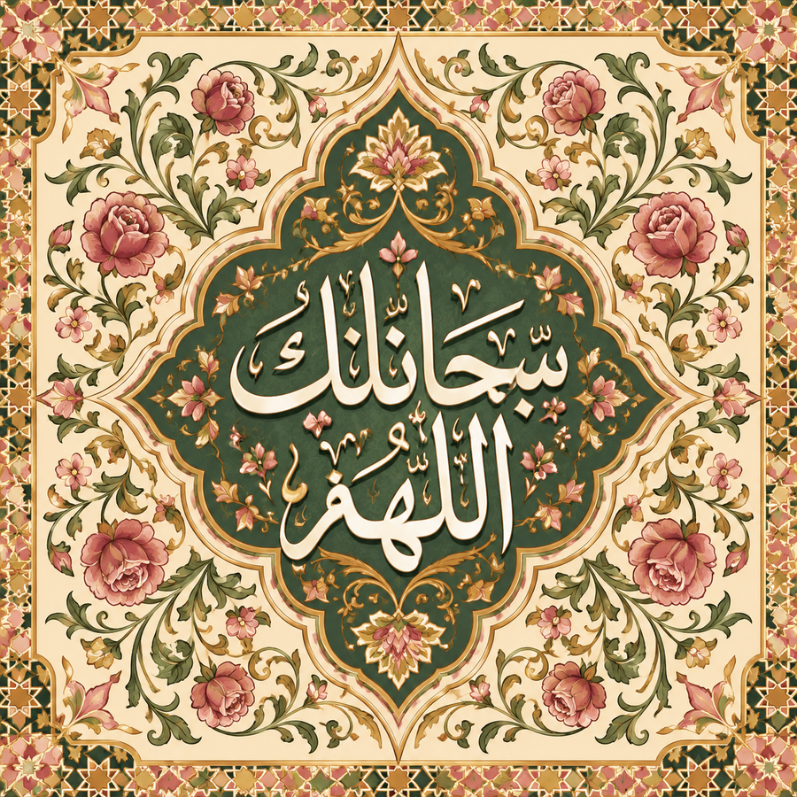 لوحة سبحانك اللهم