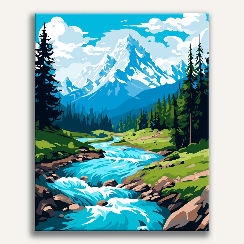 لوحة Alpine Serenity Stream