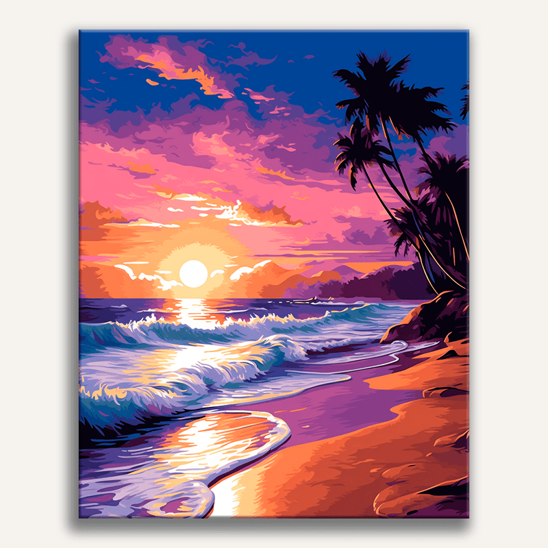 لوحة Cresting Twilight Waves