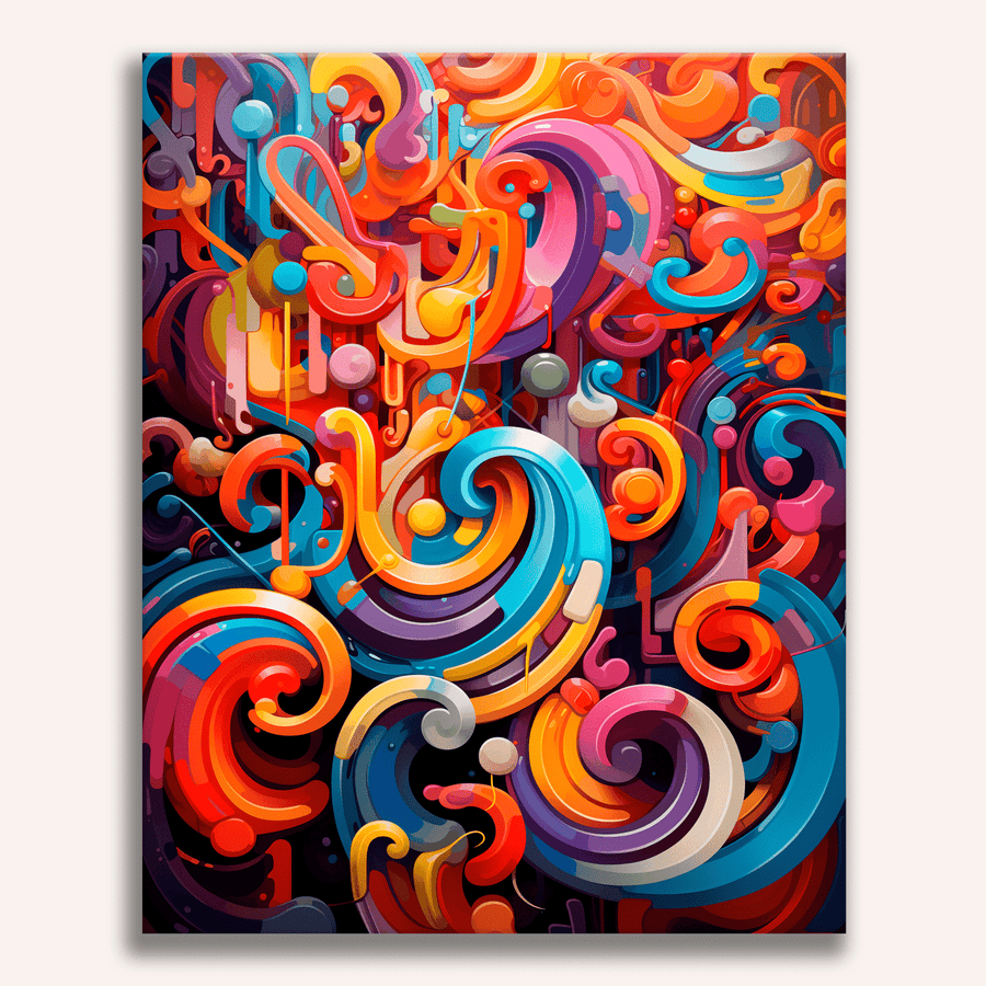 لوحة Swirling Paint