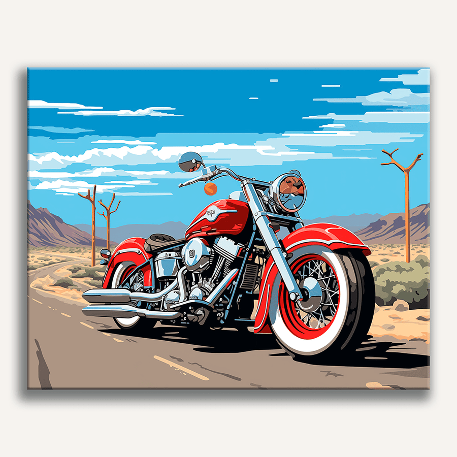 لوحة Vintage Motorcycle Majesty