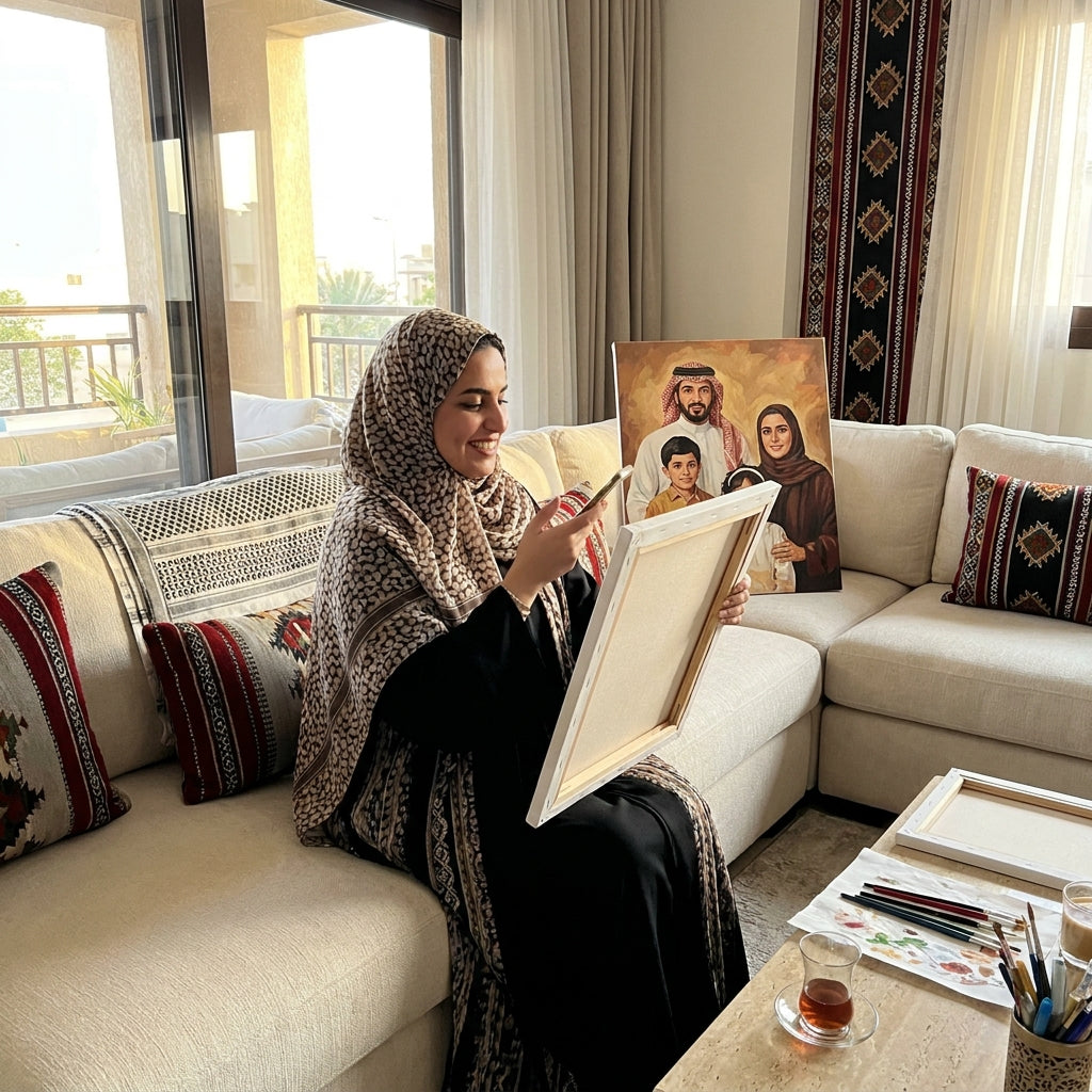 عميل مع لوحته المخصصة