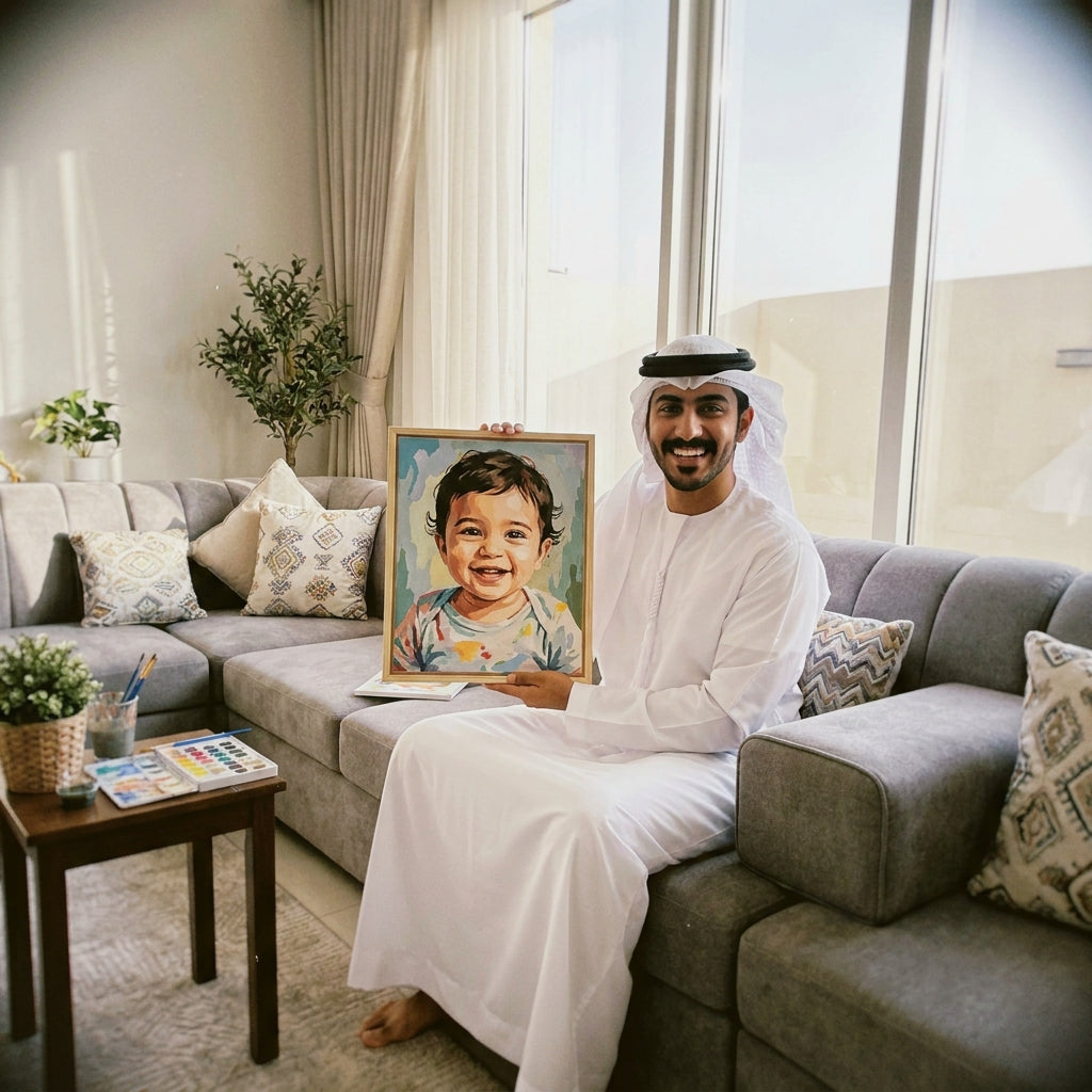 عميل مع لوحته المخصصة